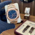 Nautilus Rose Gold Blue Dial Watch
